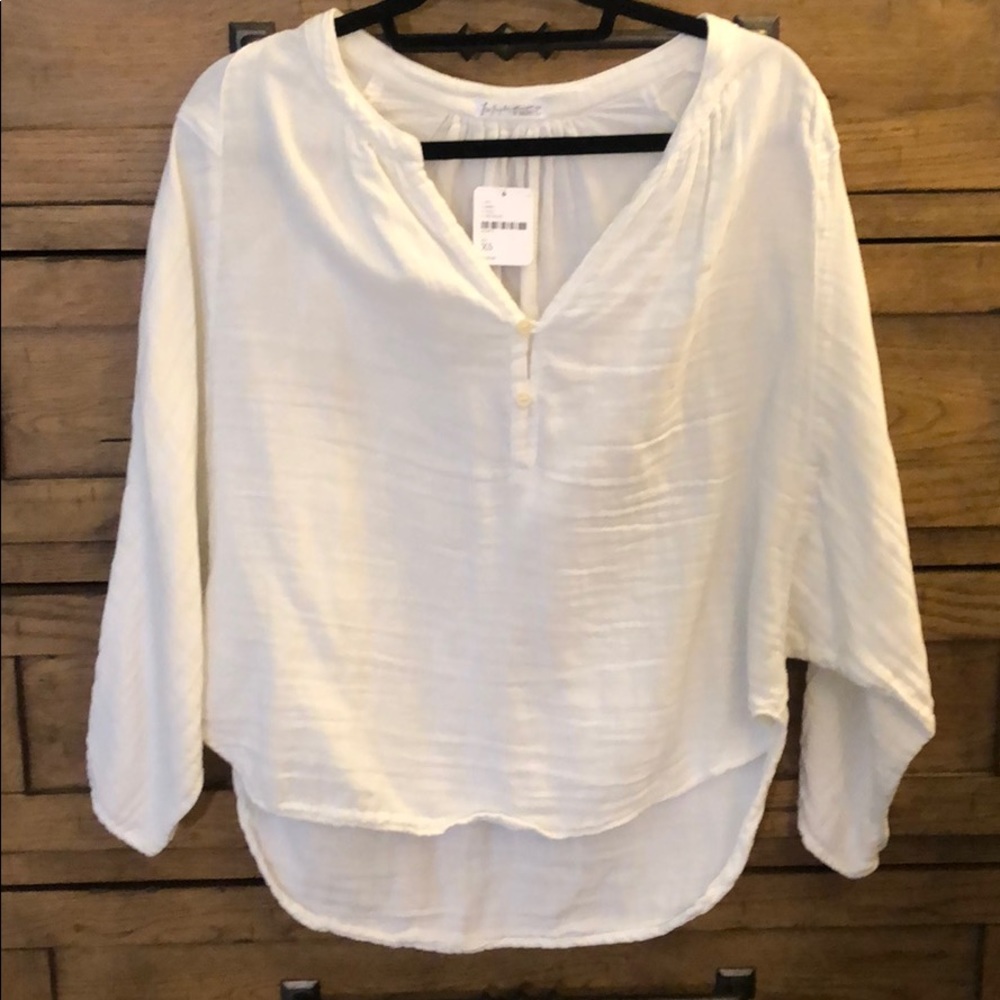Free people flowy off white blouse